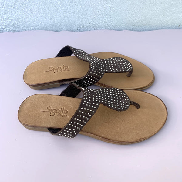 Flat Sandal In-between the Toe - Coffee - My Shoe Shop - sandal