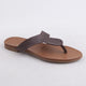 Flat Sandal In-between the Toe - Coffee - My Shoe Shop - sandal