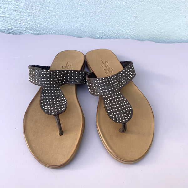 Flat Sandal In-between the Toe - Coffee - My Shoe Shop - sandal
