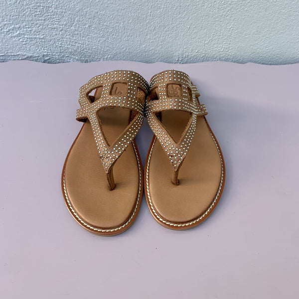 Flat Sandal In-between the Toe - Tan - My Shoe Shop - sandal