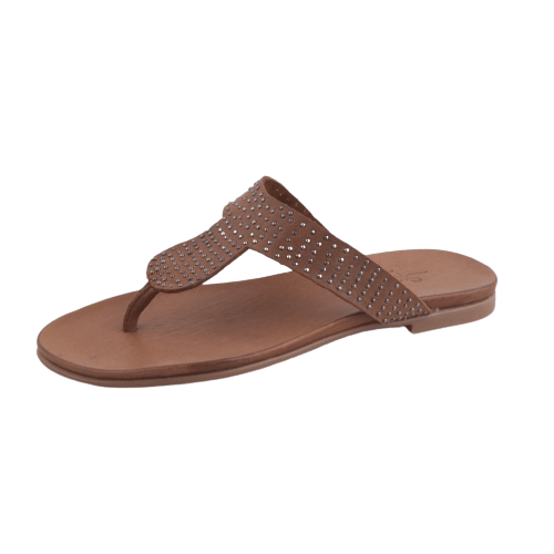 Flat Sandal In-between the Toe - TAN - My Shoe Shop - Sandal