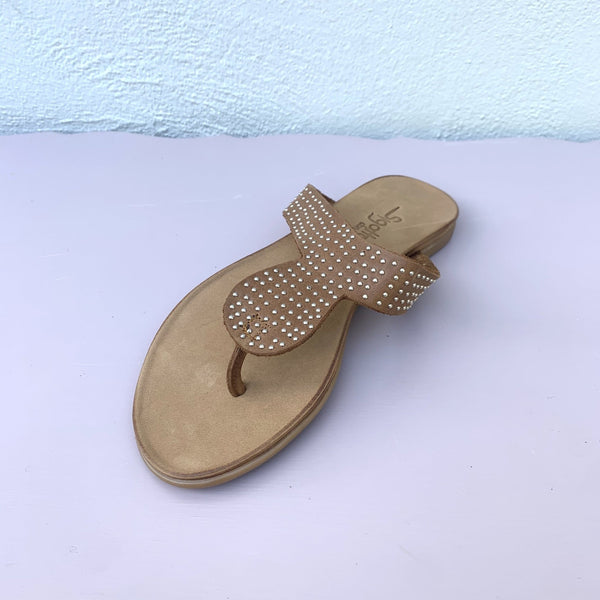 Flat Sandal In-between the Toe - TAN - My Shoe Shop - Sandal