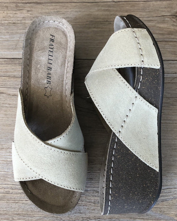 Fratellibabb Comfort Wedge - Beige - My Shoe Shop - Wedge