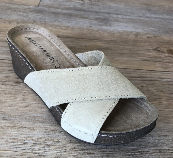 Fratellibabb Comfort Wedge - Beige - My Shoe Shop - Wedge