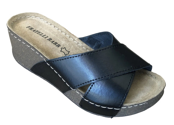 Fratellibabb comfort wedge in Black