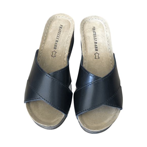Fratellibabb Comfort Wedge - Black - My Shoe Shop - Wedge