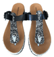 Fratellibabb Leather Thong Sandal - Black - My Shoe Shop - sandal
