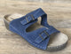 Fratellibabb Low Comfort Wedge - Blue - My Shoe Shop - sandal