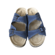 Fratellibabb Low Comfort Wedge - Blue - My Shoe Shop - sandal
