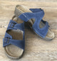 Fratellibabb Low Comfort Wedge - Blue - My Shoe Shop - sandal