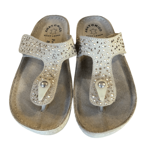 Fratellibabb Thong Sandal - Beige - My Shoe Shop - sandal