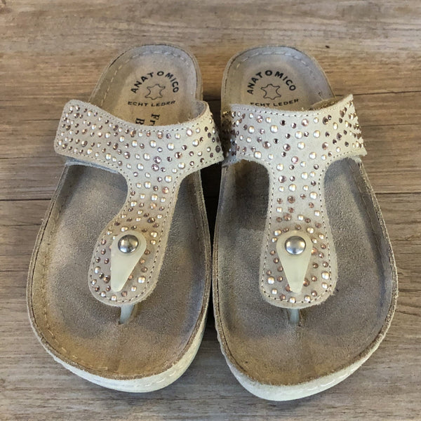 Fratellibabb Thong Sandal - Beige - My Shoe Shop - sandal