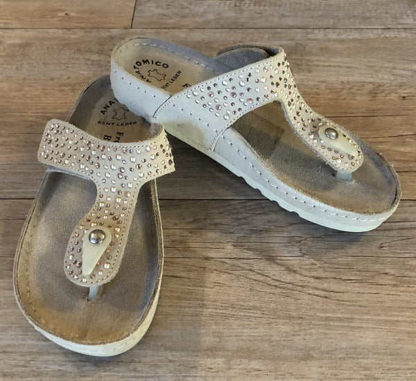 Fratellibabb Thong Sandal - Beige - My Shoe Shop - sandal