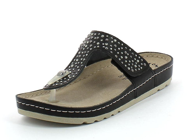 Fratellibabb Thong Sandal - Black - My Shoe Shop - sandal