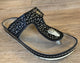 Fratellibabb Thong Sandal - Black - My Shoe Shop - sandal