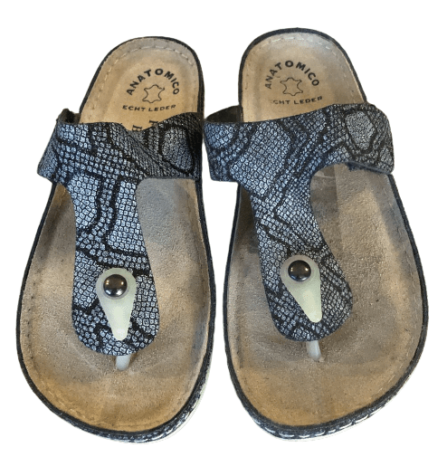 Fratellibabb Thong Sandal - Black (snake) - My Shoe Shop - sandal