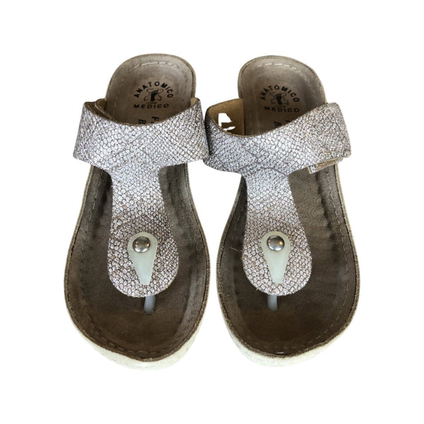 Fratellibabb Thong Wedge - Beige gold - My Shoe Shop - Wedge