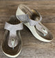 Fratellibabb Thong Wedge - Beige gold - My Shoe Shop - Wedge