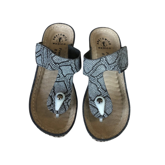 Fratellibabb Thong Wedge - Black - My Shoe Shop - Wedge