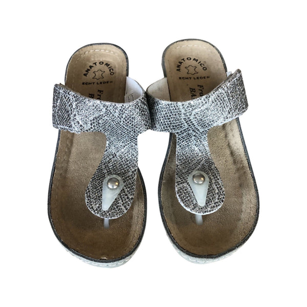 Fratellibabb Thong Wedge - Grey - My Shoe Shop - Wedge