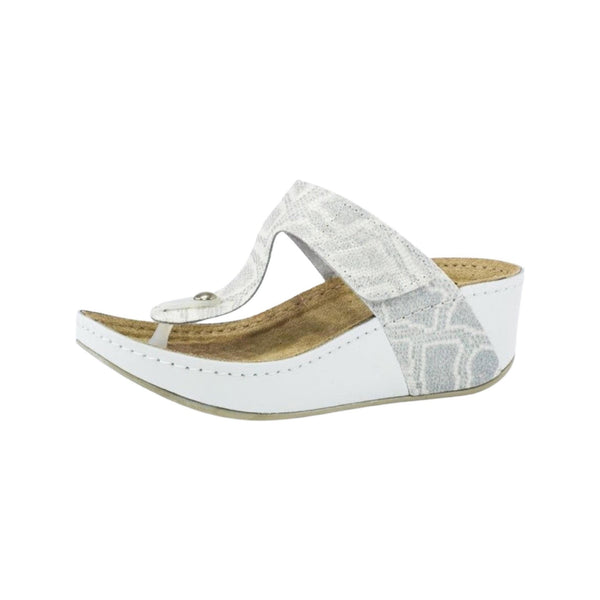 Fratellibabb Thong Wedge - White - My Shoe Shop - Wedge