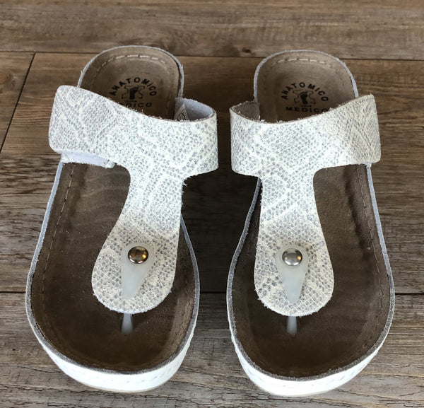 Fratellibabb Thong Wedge - White - My Shoe Shop - Wedge