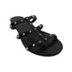 Inouvo 101095 Flat Slip-in Sandal w Studs - Black - My Shoe Shop - Flat