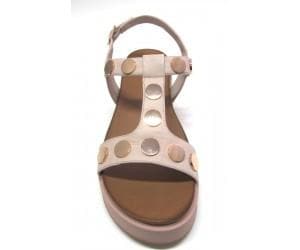 Inouvo 7282 Sandal with gold - beige - My Shoe Shop - sandal