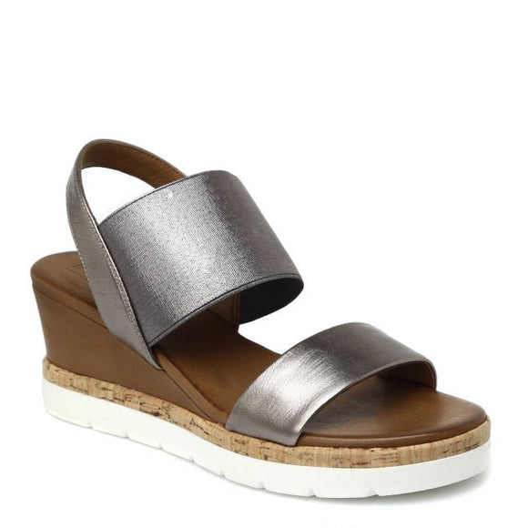 Inouvo Wedge - Pewter - My Shoe Shop - sandal