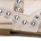 Inuovo 101105 Studded Sandal - Bone - My Shoe Shop - Flat