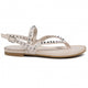 Inuovo 101105 Studded Sandal - Bone - My Shoe Shop - Flat