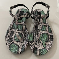 Inuovo 101113 Thong Sandal - Green Snake - My Shoe Shop - Flat