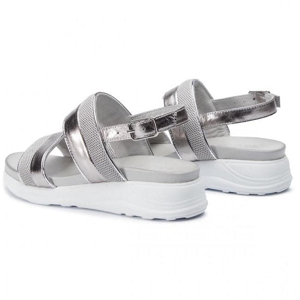 Inuovo 114008 Wedge Sandal with Silver - Ice - My Shoe Shop - sandal