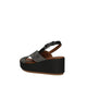 Inuovo 123005 Diamante Wedge - Black - My Shoe Shop - sandal
