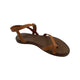 Inuovo 423066 Strappy Slip in leather sandal- Orange - My Shoe Shop - sandal