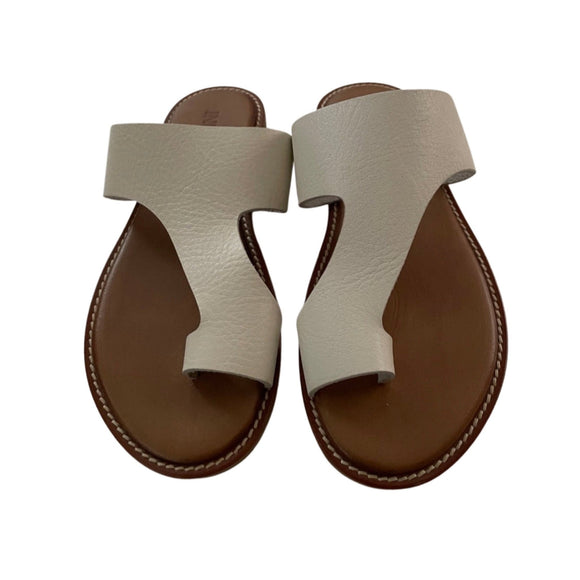 Inuovo 423087 Strap Slip in leather sandal- Bone - My Shoe Shop - sandal