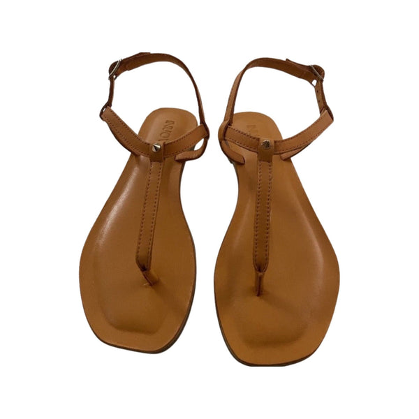 Inuovo 458009 Thong Sandal in leather sandal - Orange - My Shoe Shop - sandal