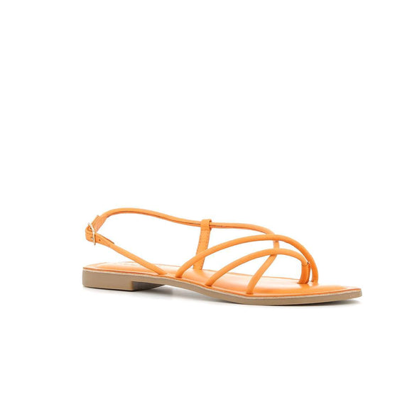 Inuovo 459008 Strappy Leather Sandal - Orange - My Shoe Shop - sandal
