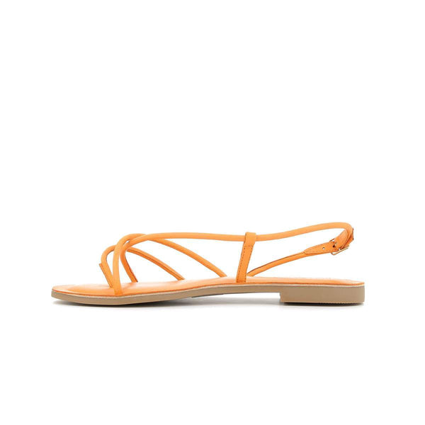 Inuovo 459008 Strappy Leather Sandal - Orange - My Shoe Shop - sandal