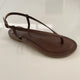 Inuovo 459017 Thong Sandal in leather sandal- Brown - My Shoe Shop - sandal