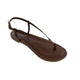 Inuovo 459017 Thong Sandal in leather sandal- Brown - My Shoe Shop - sandal