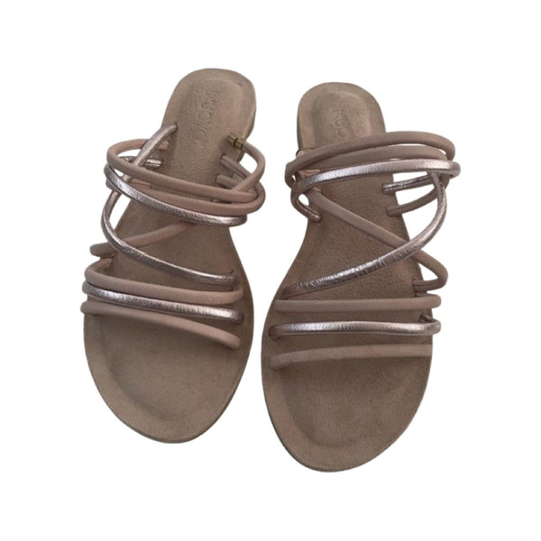 Inuovo 459019 Gladiator Sandal in leather sandal- Blush - My Shoe Shop - sandal
