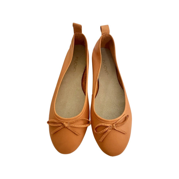 Inuovo 610003 Ballerina pump in leather sandal- Orange - My Shoe Shop - Ballerina