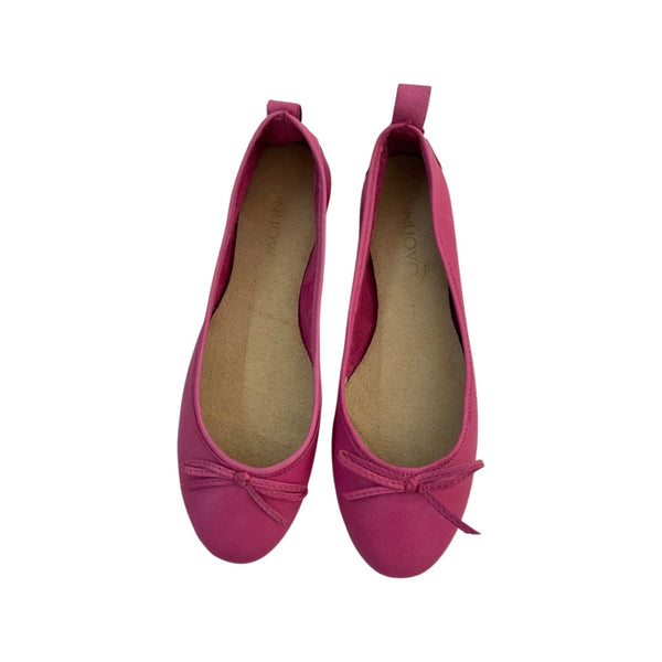Inuovo 610003 Leather Ballerina Pump - Fuxia (Pink) - My Shoe Shop - Ballerina