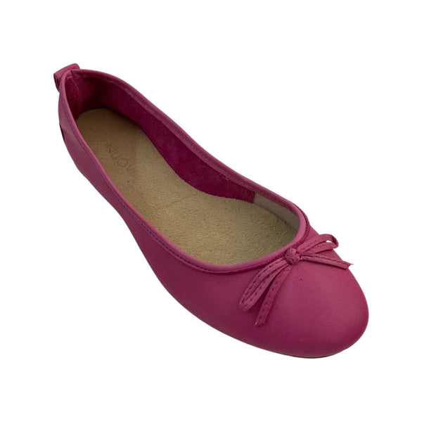 Inuovo 610003 Leather Ballerina Pump - Fuxia (Pink) - My Shoe Shop - Ballerina