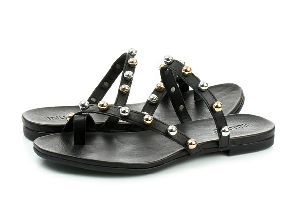 Inuovo 8450 Leather Sandal - Black - My Shoe Shop - sandal
