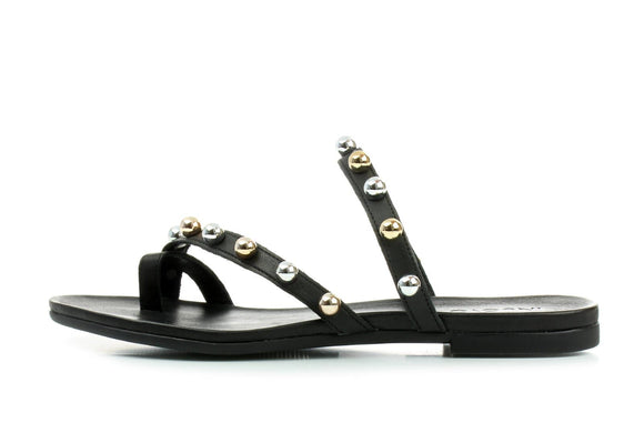 Inuovo 8450 Leather Sandal - Black - My Shoe Shop - sandal