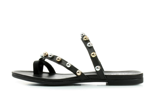 Inuovo 8450 Leather Sandal - Black - My Shoe Shop - sandal