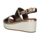 Inuovo 8674 Leather Double Strap Wedge - Pewter - My Shoe Shop - Wedge