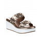 Inuovo 8686 Double Strap Pearl Wedge - Pewter - My Shoe Shop - Wedge